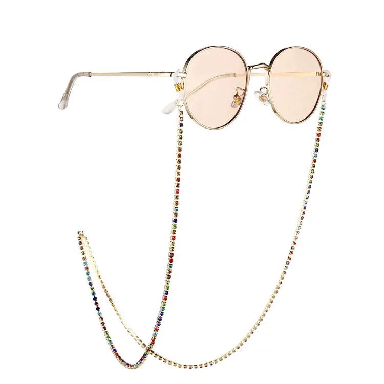 

Free Shipping hanging neck anti-drop plating metal buckle glasses link chain simple gold O-shaped thin chain for sunglasses, Gold,sliver