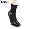 Anti slip compression lycra sport sock custom logo white men casual bamboo ankle sublimated sport cycling socks