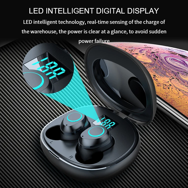 TWS Earbuds Power LED Display Mini Touch Earphone Good Quality - ANKUX.COM