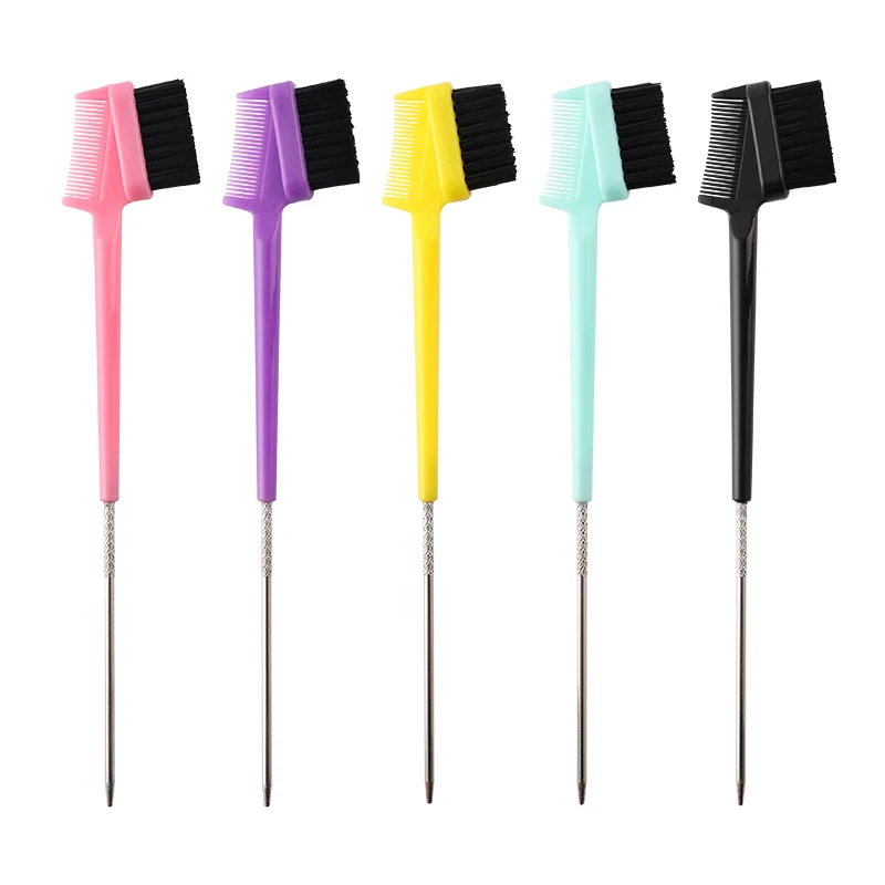

3 in 1 Eyebrow Brush And Comb For Eyelash Hair Beauty Makeup Tools Double Sides Edge Control Brushes, Mixed color