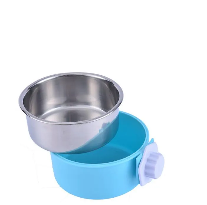 

Custom stainless steel Pet feeder Bowl Hang Silicone Dog Bowl Cat Bowls, Pink,blue