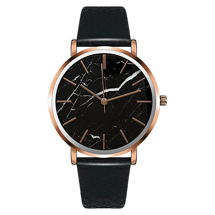 

New Fashion Unisex Watches For Men Marble Dial Waterproof Quartz Watches Minimalistic Watches