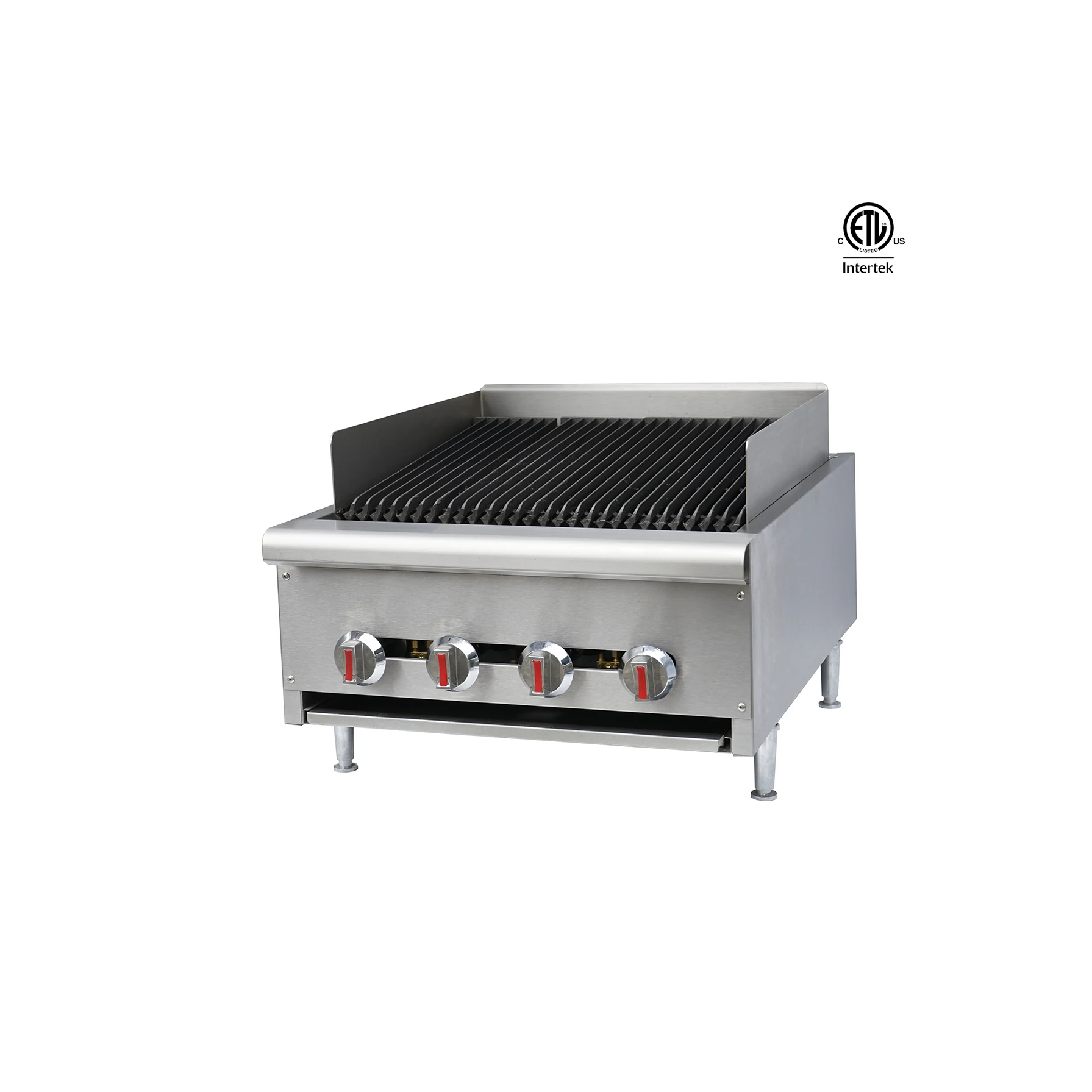 

CB-14 2 Burners ETL Commercial Countertop Gas Barbecue Char Grill Broiler