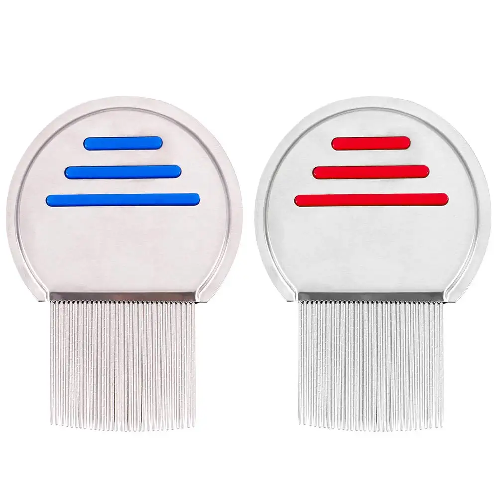 

Stainless steel 304 teeth nit lice comb High quality metal thread needle lice comb, Natural color