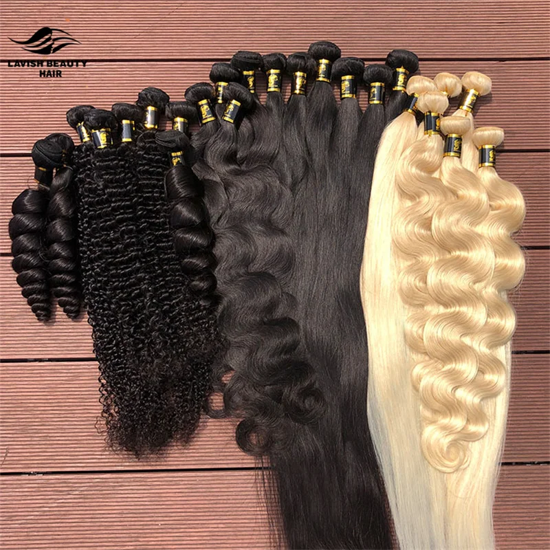 

Lavishbeauty RTS Hair Bundle Virgin Cuticle Aligned Human Hair Weave Bundle Wholesale Brazilian Virgin Human Hair Wigs Vendor