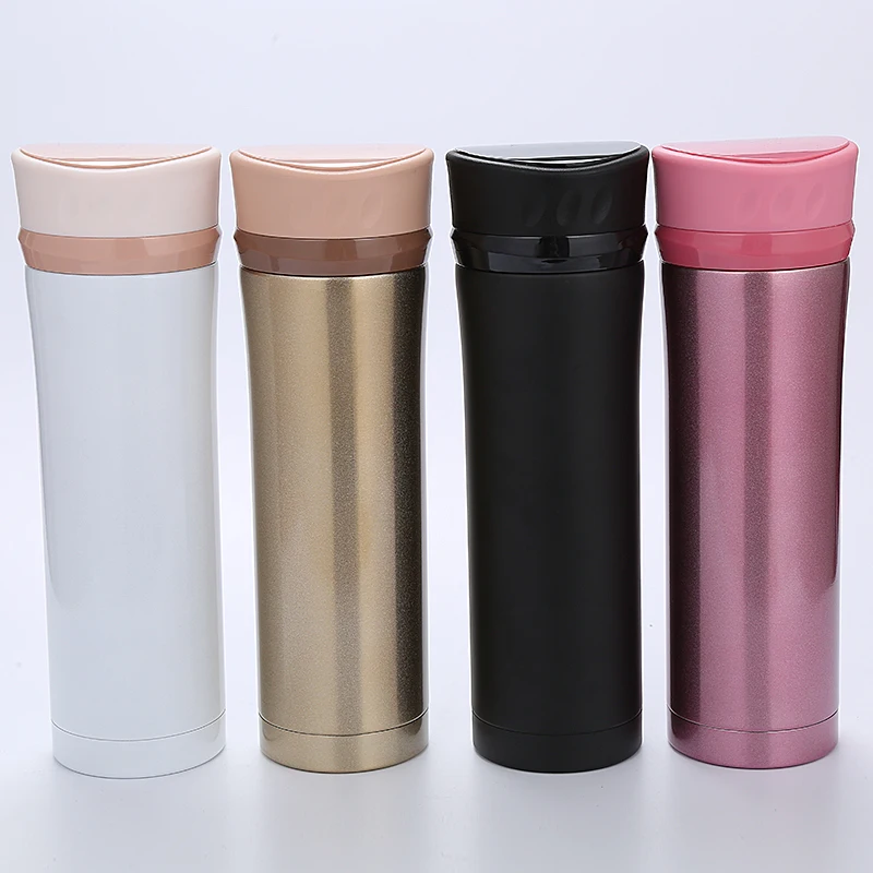 

MIKENDA Stainless Steel Double Wall Vacuum Flask with Tea Infuser Tumbler Thermos Water Bottles, Black, white, green and custom color