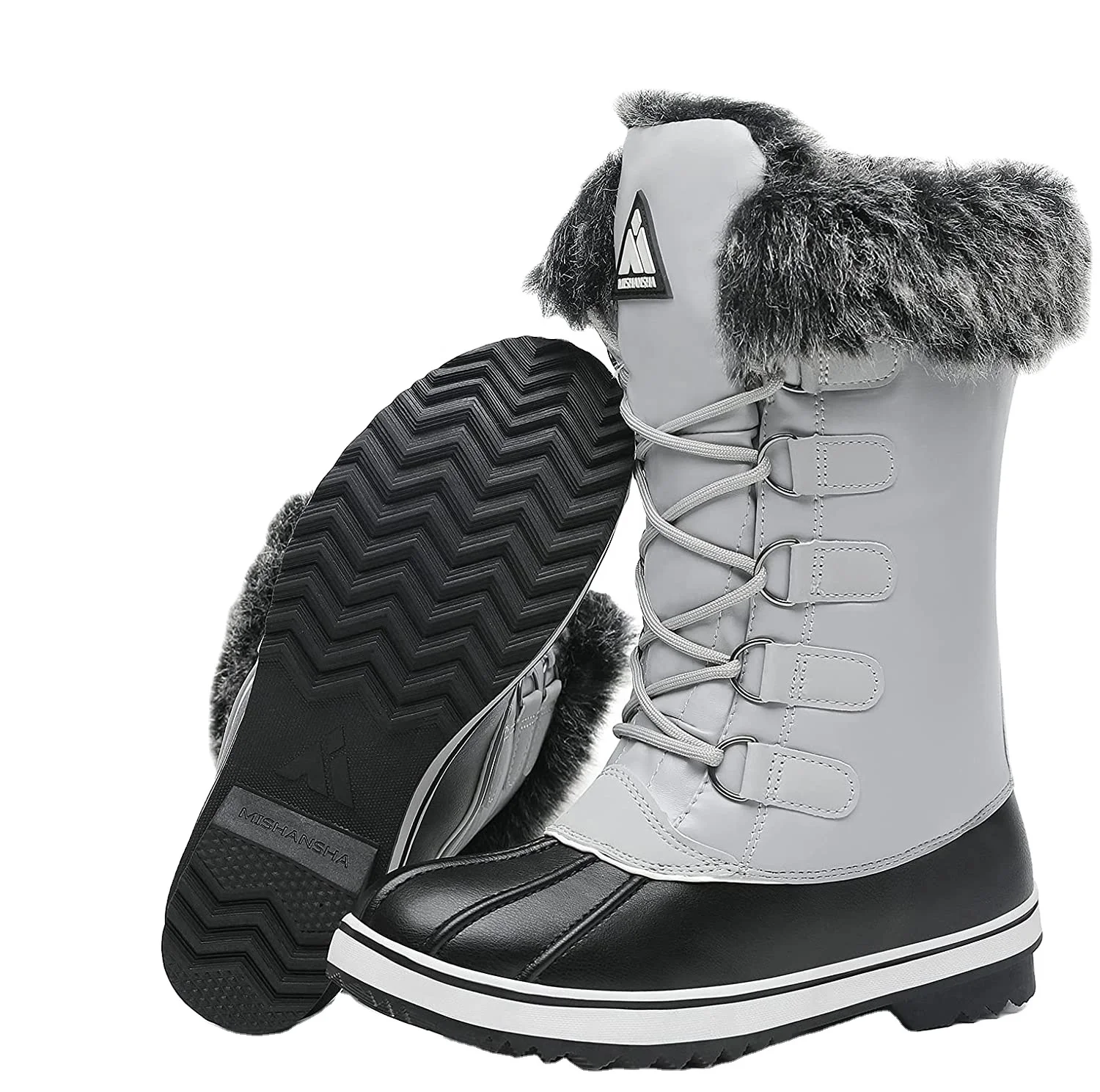 

Soft and Thick High Top Boots Walking Style Shoes Snow Boots With Non-slip TPR Outsole, Multi colors