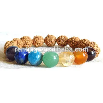

High Quality Chakra and Rudraksha Beaded Yoga Meditation Bracelet men women