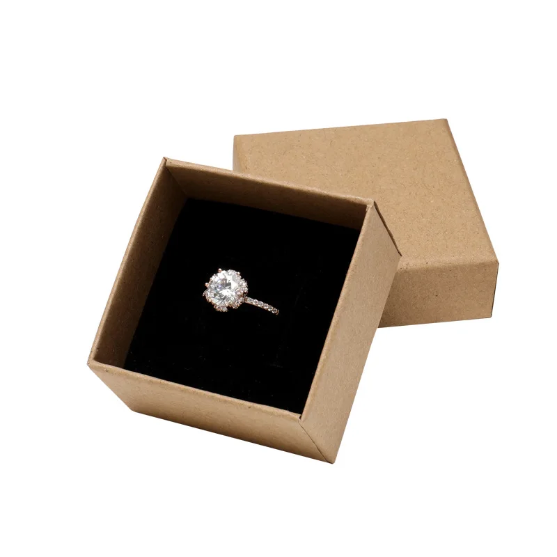 

Simple style common used kraft paper gift necklace jewelry packing box