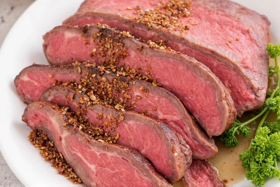 Roast beef on a plate