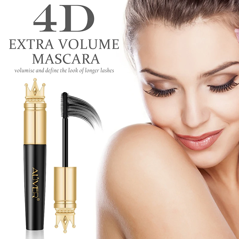 

Aliver 4D Silk Fiber Lash Mascara Brush Waterproof Voluminous Eyelashes Long-Lasting Dramatic Extension Smudge-proof