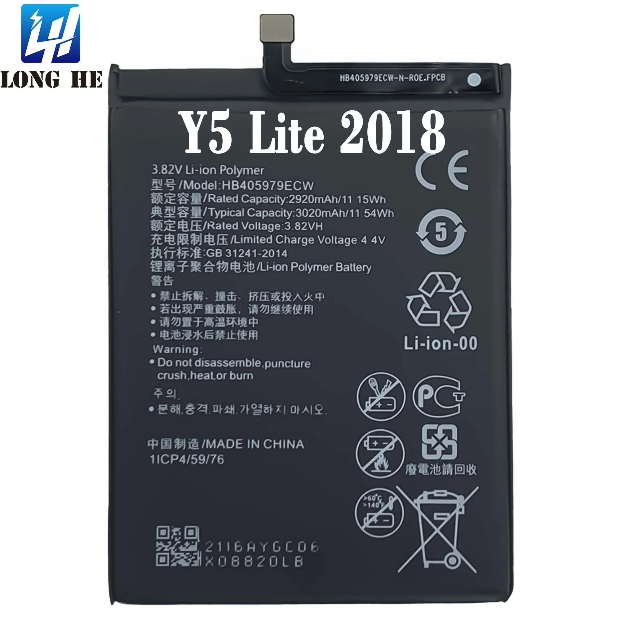 

HB405979ECW Y6S 2019 y5 lite 2018 batteries 100% health Battery for Huawei Honor 9S