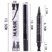 

Long lasting eyeliner stamp + liquid eyeliner pencil 2 in 1 waterproof eyeliner with stamp