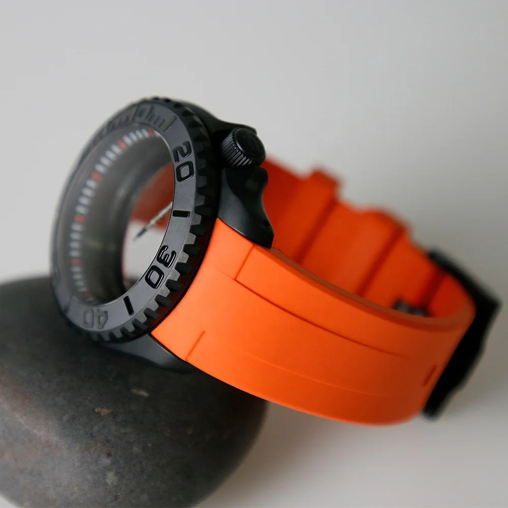 

Hot Selling Cover Head SKX007 SRPD Watch 22mm Orange Vulcanized Rubber Watch Band