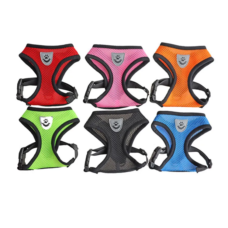 

Walking breathable mesh small dog harness and leash, 7 colors