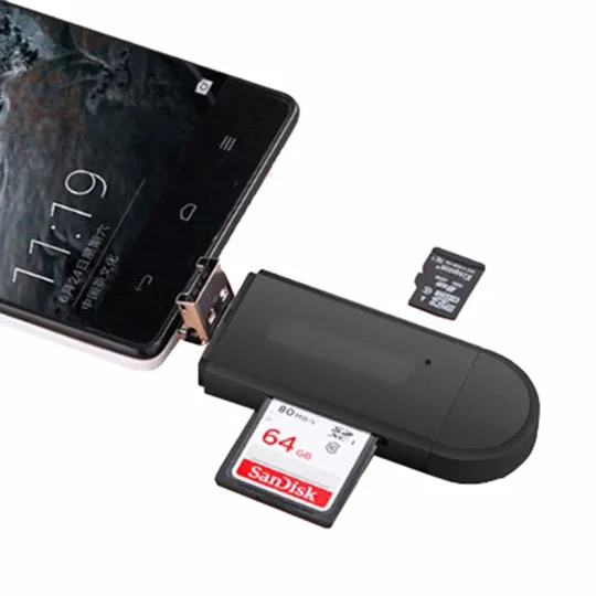 OTG Reader USB Micro-USB Type-C Multi-function SD Micro-SD TF Card Reader and Writter for Mobile and PC - ANKUX.COM