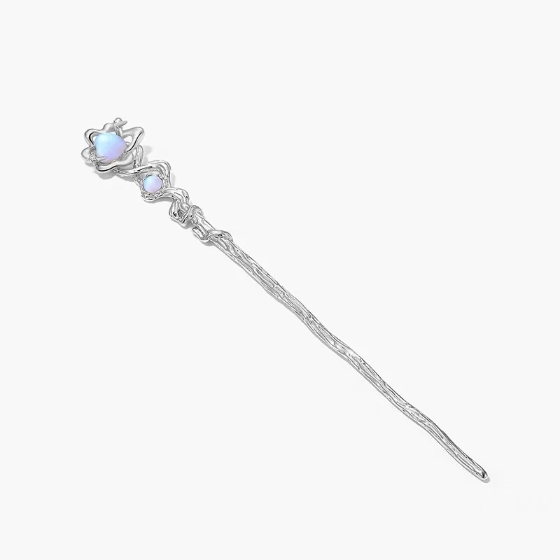 

Opal Silver Plated Metal Chinese Style Simple Beautiful Women Stick Pin Buyao Hair Accessories