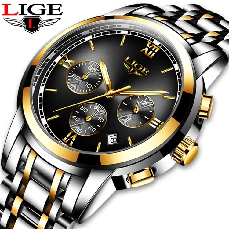 

2021 LIGE 9817 New Rose Gold Women Watch Business Quartz Watch Ladies Female Wrist Watch Men Clock Relogio Feminin