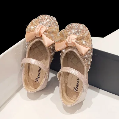 

2020 New Style Fashion Wholesale Cute Princess Girls Children's Dress Shoes, Pink/gray
