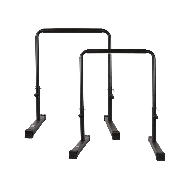 

Fitness Equipment Adjustable Height Split Single Professional Home Parallel Dips Bars, Yellow or customized colors