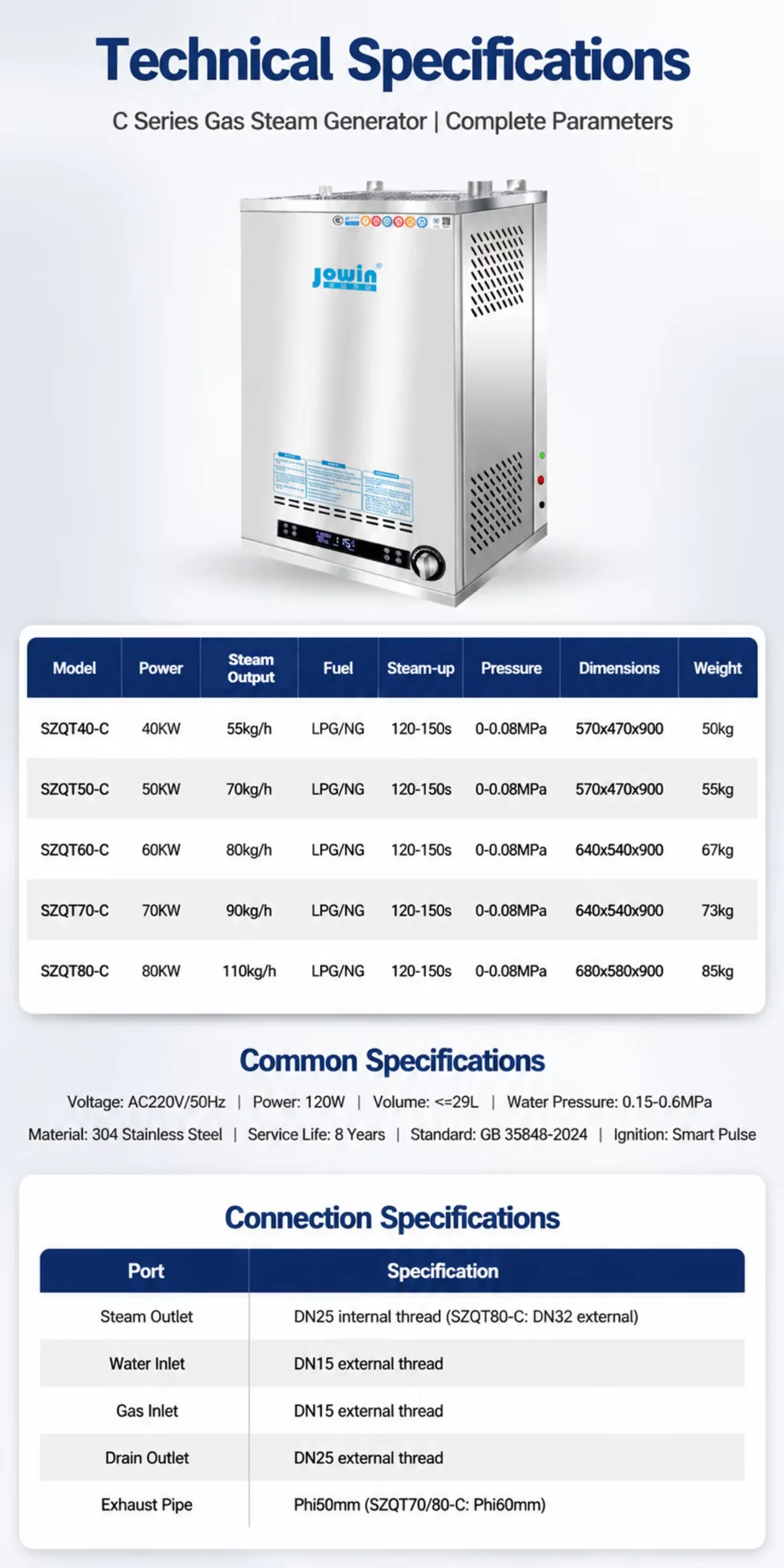 Steam Boiler, Stainless, Steel, 55kg - detail 18