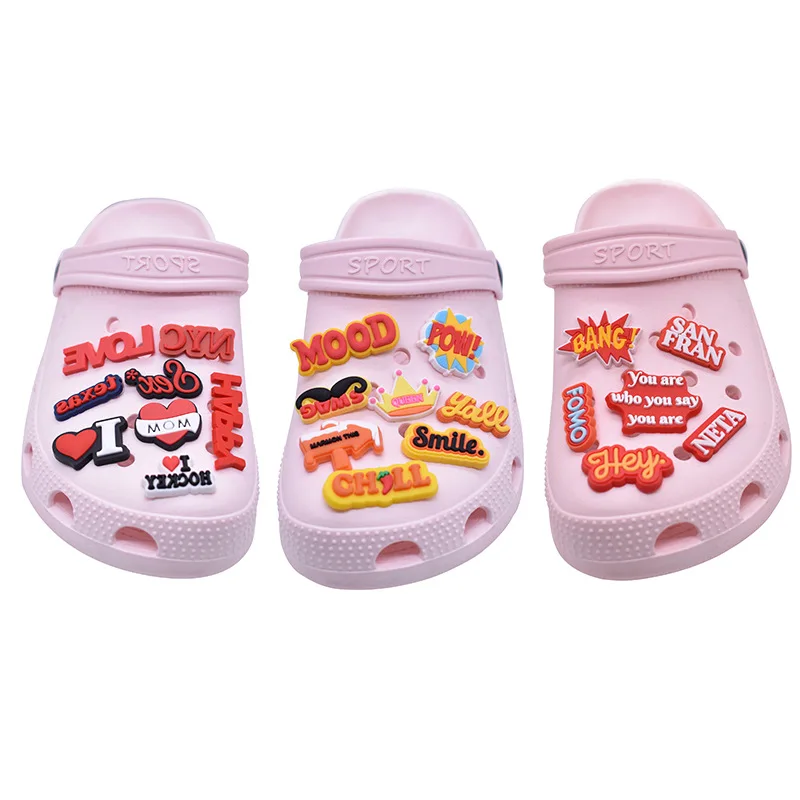 

Wholesale PVC Croc Charms Bulk Designer Croc Charms Clogs Shoes Buckle Shoe Charms Croc Designer Accessories for Girls Boys