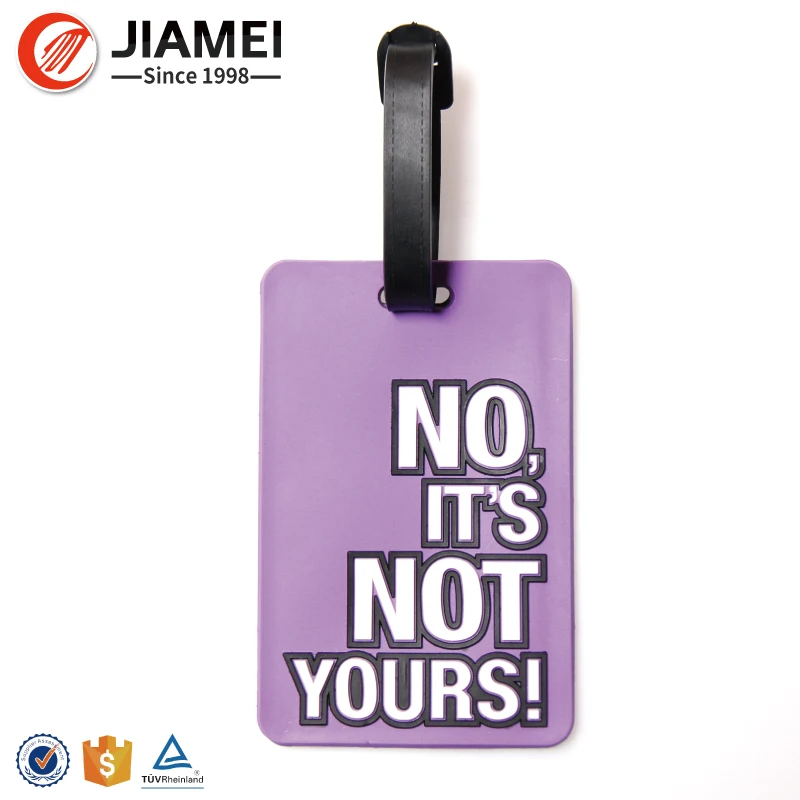 

OEM eco friendly silicone PVC rubber luggage tag