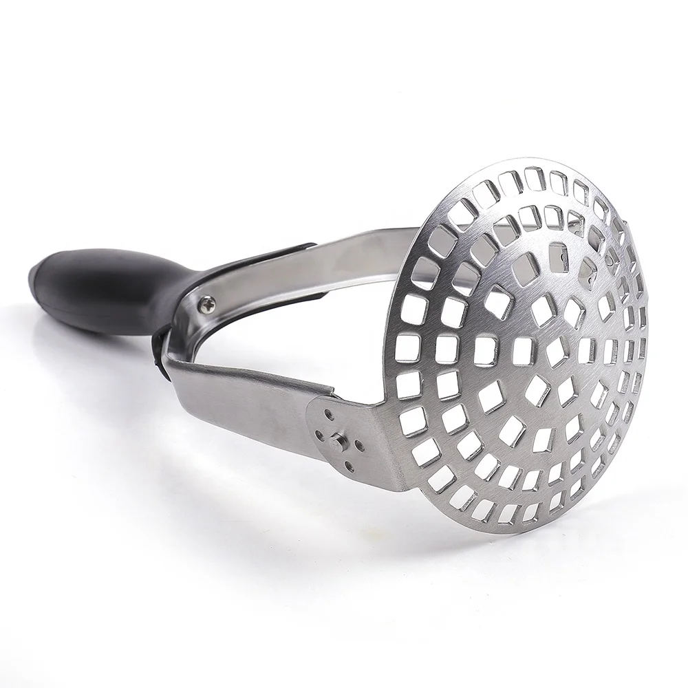 

2020 Kitchen Gadget Heavy Duty Stainless Steel Manual Potato Ricer Food Potato Masher, Black