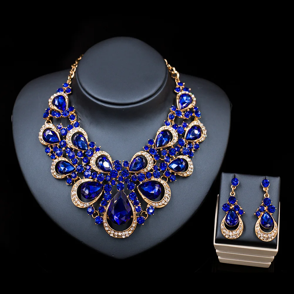 

Hot Sell Big Indian Bridal Pendants Making Set Of Jewelry Wedding, Picture shows