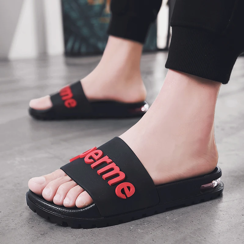 

2021 Rubber Outsole PVC Air Cushion Custom Slide Men Oem Slides Slippers Mens Slides Size 12 Slippers Rubber Sandals