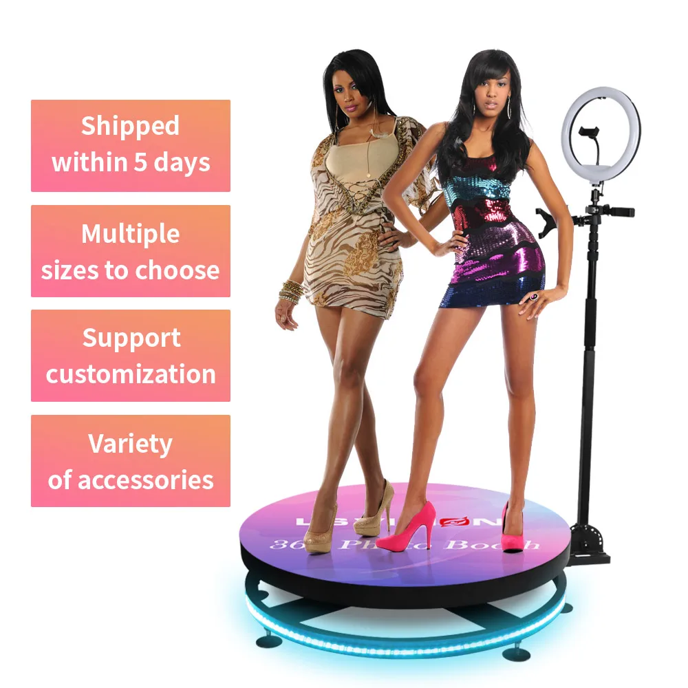 

Automatic Photobooth Slow Motion kiosk 360 Degree Camera Booth Machine 80cm 100cm 115cm Spinning Portable 360 Photo Booth