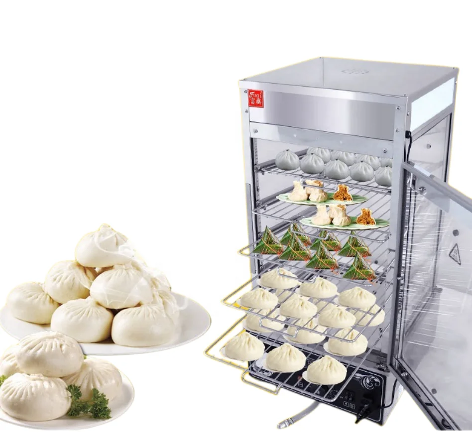 

110V/220V Bun Steamer Electric Transparent Five-layer Steamed Stuffed Bun Machine For Breakfast Restaurant