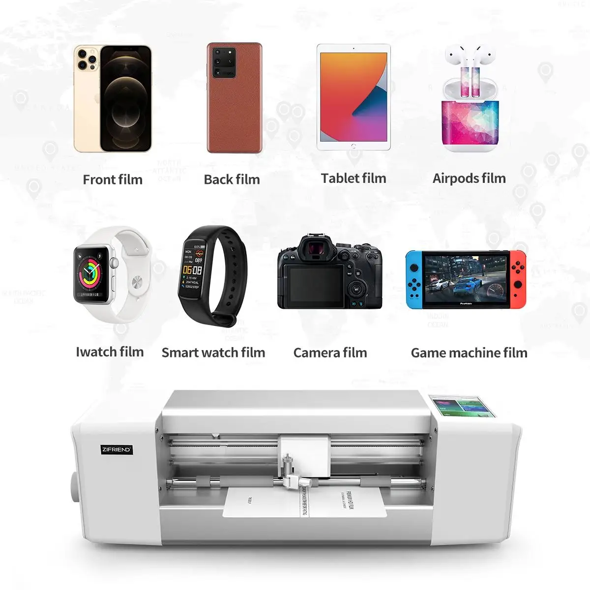 

ZIFRIEND intelligent TPU hydrogel mobile phone screen protector film cutting machine for iPhone 13 12 11 Pro max Samsung HUAWEI