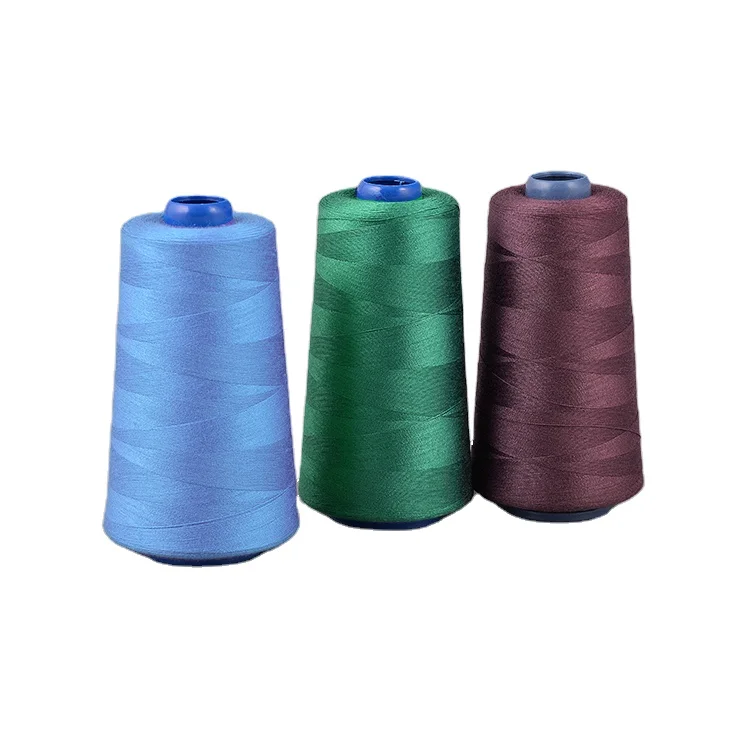 Flying Wheel 20S/2 20S/3 High Tenacity Spun Polyester Environmentally Friendly Ring Twist 2000yard Jeans Sewing Thread 100%