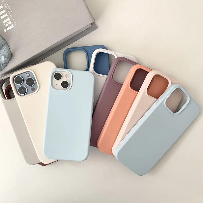 

Liquid Silicone Case For iPhone 14 13 Pro Max Phone Case For iPhone 14 13 12 11 XR X 6 7 8 TPU Phone Case