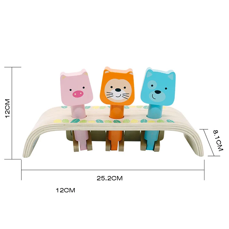 
Mookids Good frends Wooden Toys Enlightenment Percussion Toy Wooden Beat Trapeze Children Baby Noise Maker Educational Play 