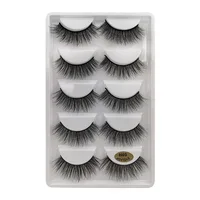 

5 pairs 3d faux mink eyelashes false mink eyelashes natural fluffy cheap lashes 5 pair wholesale vendor