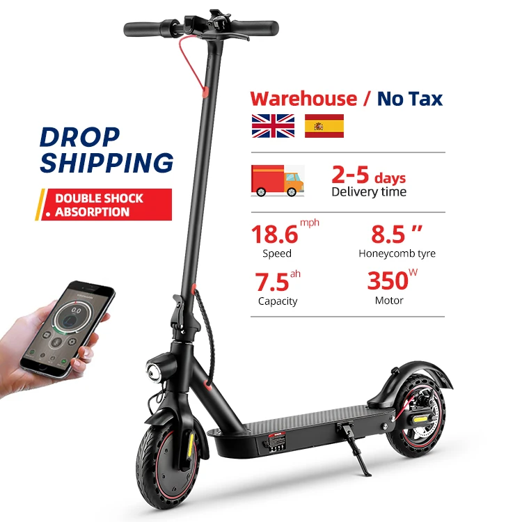 

EU/UK No Tax electric scooters 30km/h 350W scooters Folding electric scooter with APP