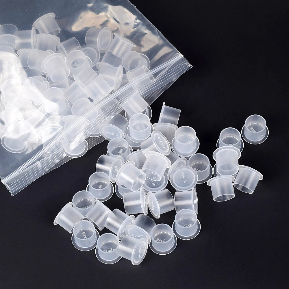 

Disposable caps Microblading Tattoo Ink Cup For Tattoo Needle supplies accessories For tattoo equipment Permanent Makeup, White