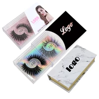 

Half Sleeve Logo Sticker S shape 2 pairs Lash Tray Acrylic Marble Case 15mm 18mm Full Strip 3D Faux Mink Vegan Eyelashes