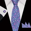 Exquisite jacquard braided men tie Purple floral tie suit set custom
