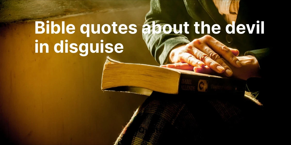 bible quotes about the devil in disguise