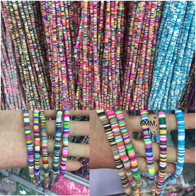 

Wholesale Polymer clay beads 3mm 4mm 6mm 8mm with 40cm length soft thin material for Jewelry, Picture