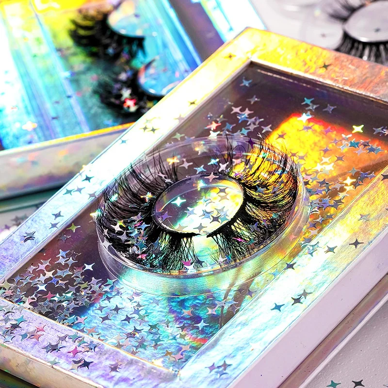 

2021 New mink lashes3d wholesale vendor eyelash case with logo pestanas full strip lashes, Black color