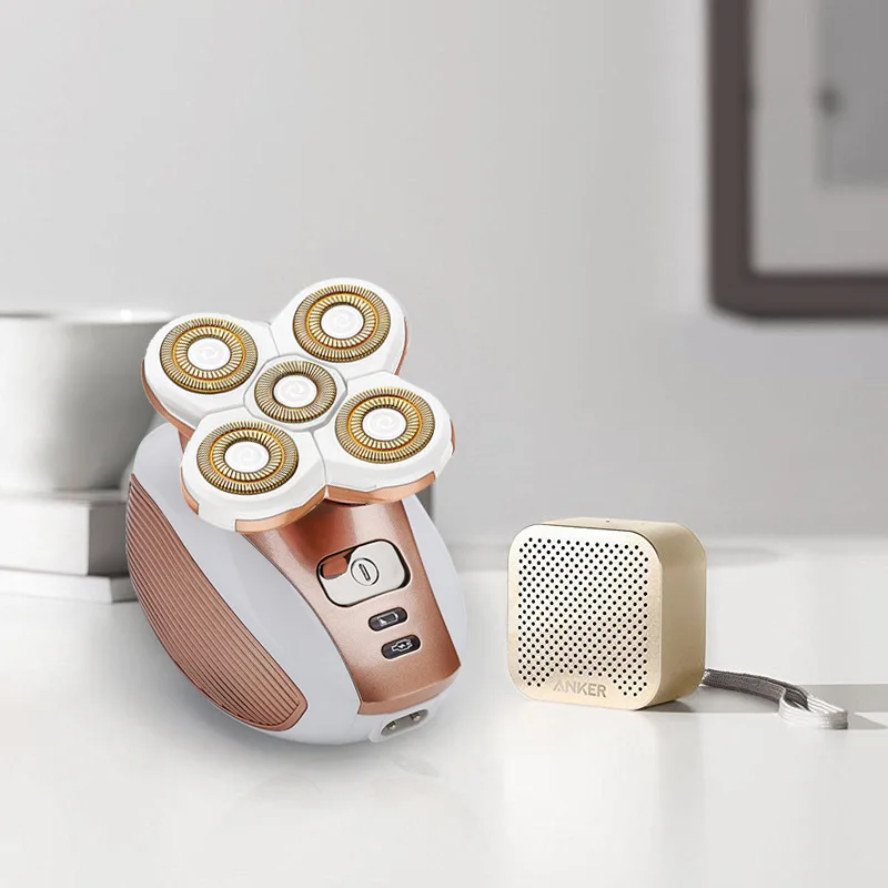 

trends instant mini electric usb Five-head razor facial eyebrow trimmer hair remover epilator for women, Purple, rose gold