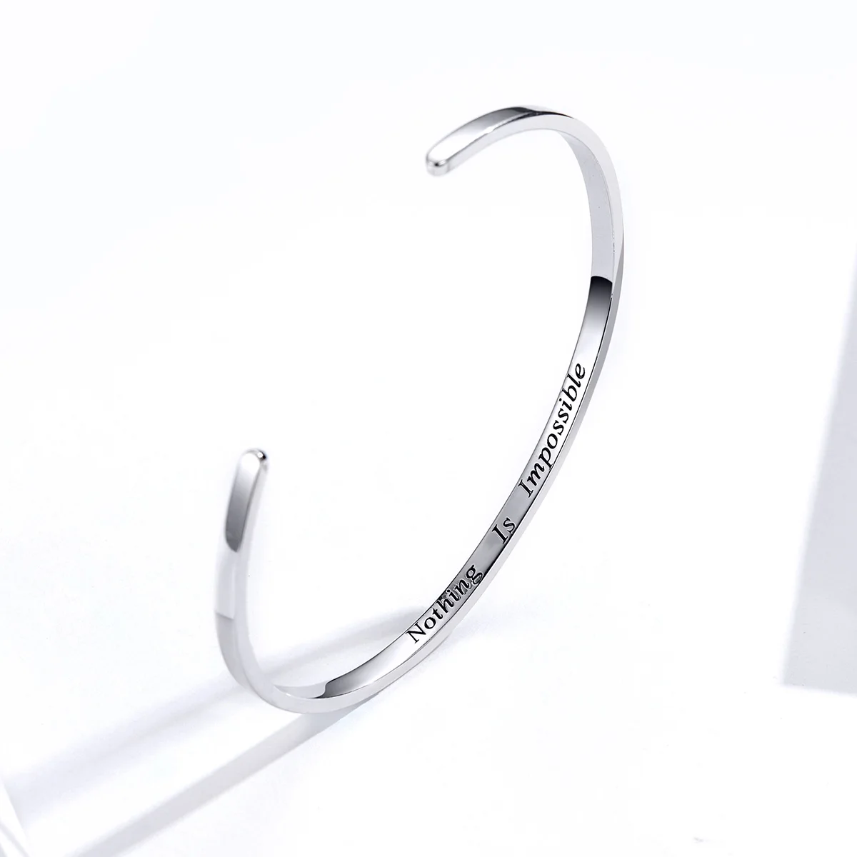 

Latest Design Nothing Is Impossible Adjustable 925 Sterling Silver Charm Bracelet