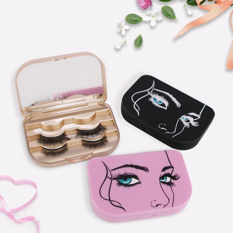 

Factory Price Led Lighting Magnetic Eyelash Packaging Box With Mirror