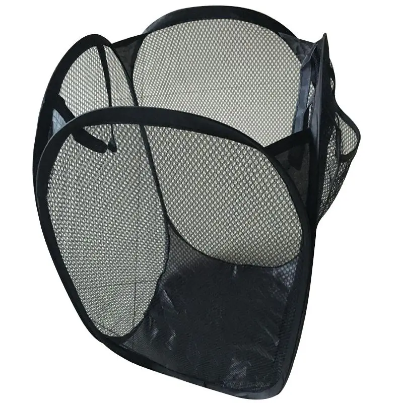 

Mesh Popup Laundry Hamper Portable Durable Handles Collapsible for Storage and Easy to Open Folding Pop-Up Clothes Hampers are