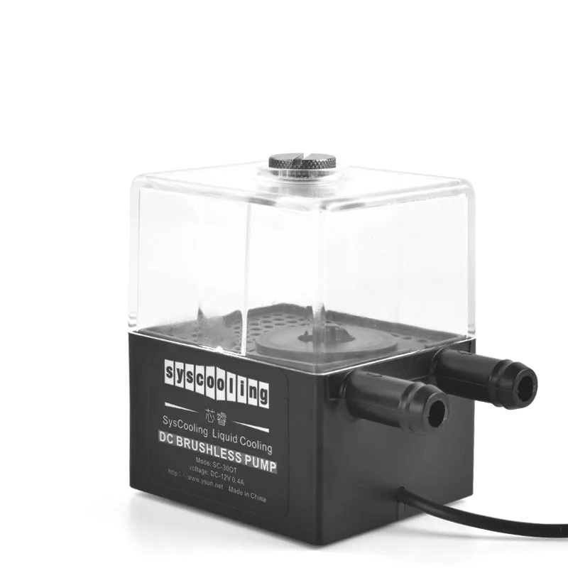 

Syscooling SC-300T water cooling pump DC 12V brushless liquid cooling pump 300L/H 4W small 3 pin water cooling pump