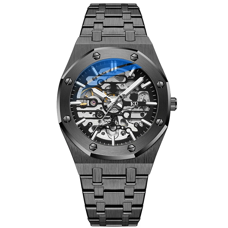 

colourful design hot selling Men's Watches Luxury Brand Hollow dial custom logo nh35 Mechanical Watch automatic